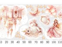 Różowe Naklejki dla dziewczynki – Księżniczka, Zamek, Jednorożec T42170 - miniaturka 6