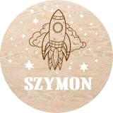 Drewniana Lampka LED Rakieta | Lampka z Imieniem dla Dziecka | Oświetlenie Nocne do Pokoju Malucha 82280 - miniaturka 1