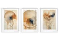 Plakaty Boho Akwarela | Zestaw Obrazów Abstrakcyjnych z Motywem Roślinnym | Beżowa Dekoracja do Salonu i Sypialni 82200 - miniaturka 7