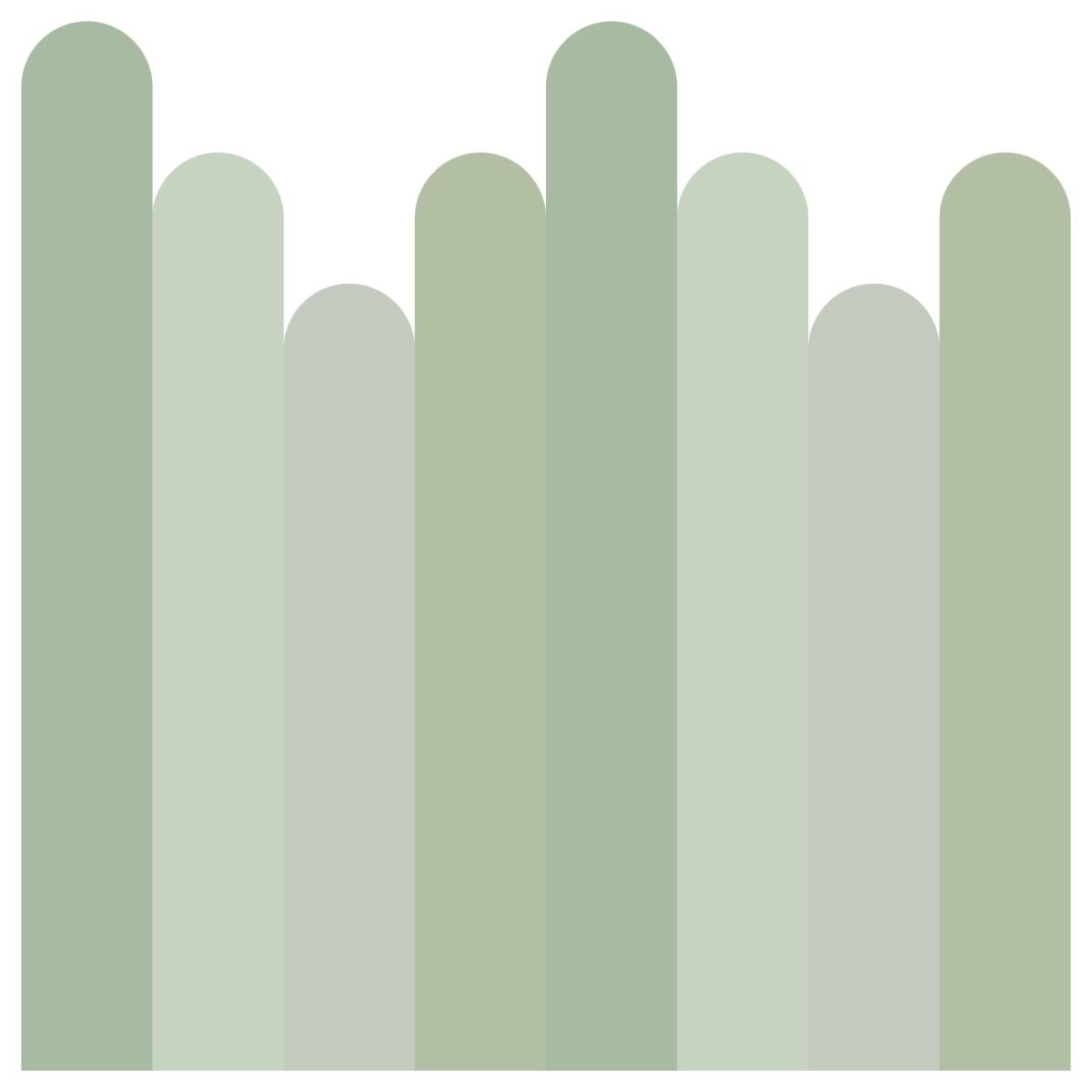 Zielona Lamperia dla dzieci- ochronna naklejka na ścianę | Tapeta do pokoju dziecięcego- pastelowe paski 66775 - zdjęcie 4