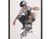 Młodzieżowy Plakat na ścianę- Skater na deskorolce | Miejska Sztuka i Sportowy Styl 82197