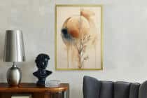 Plakat do Salonu Boho i Minimalizm | Abstrakcyjny Wzór Akwarela | Beżowy Obraz na ścianę 82201 - miniaturka 4