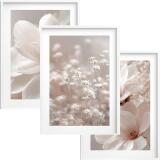 Beżowe Plakaty z Kwiatami Magnolii | Romantyczna Dekoracja do Sypialni w Stylu Skandynawskim 82218 - miniaturka 1