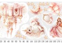 Różowe Naklejki dla dziewczynki – Księżniczka, Zamek, Jednorożec T42170 - miniaturka 7