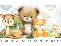 Kolorowe Naklejki na Ścianę- Miś, Lisek i Jelonek | Urocze zwierzątka do pokoju dziecięcego T42168 - miniaturka 6