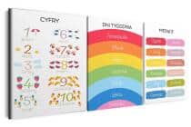 Edukacyjne Obrazy dla dzieci, do przedszkola- Nauka Cyfr, Dni tygodnia i Miesięcy metodą Montessori 82160 - miniaturka 2