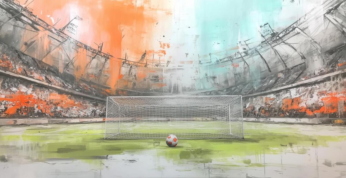 Oryginalna Fototapeta do młodzieżowych wnętrz- Kolorowy Stadion Piłkarski | Fototapety dla fanów futbolu, chłopców, nastolatków 82240 - zdjęcie 4