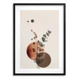 Plakat Line Art- Delikatne liście | Botaniczna abstrakcja w beżu | Minimalistyczny Obraz do salonu w stylu boho 82203 - miniaturka 2