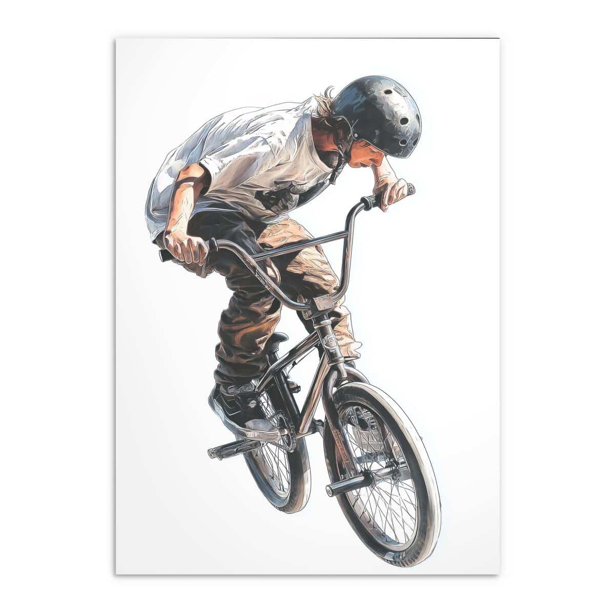 Nowoczesny Plakat Sportowy – Rower BMX w Akcji | Dekoracja do Pokoju chłopca, nastolatka 82196 - zdjęcie 7