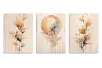 Beżowe Plakaty- Abstrakcyjne Liście, Rośliny | Obrazy na ścianę Akwarela | Elegancka Dekoracja do wnętrz Boho 94026 - miniaturka 8