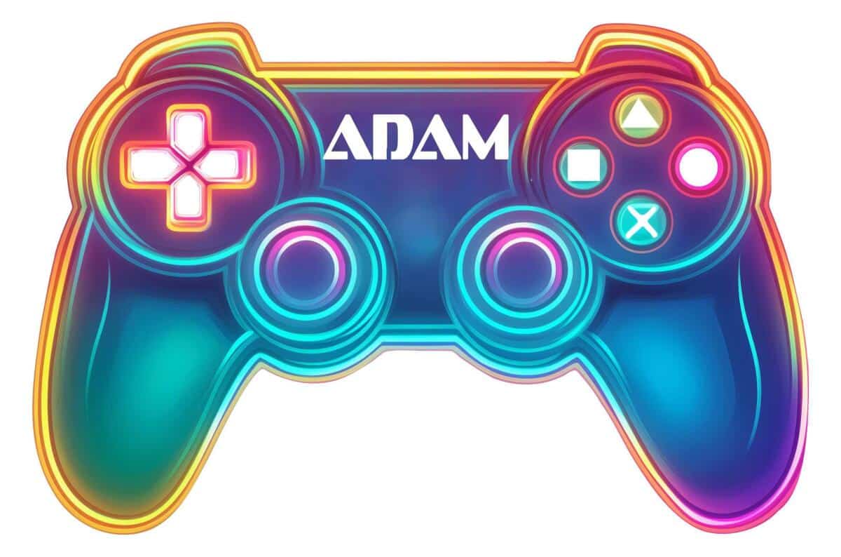Kolorowa Lampka dla gracza z imieniem - Kontroler do gier | Lampka Nocna do pokoju dziecka | Gadżet, Prezent dla Gamera 82266