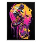 Neonowy Plakat BMX – Kolorowa Grafika Urban Style | Nowoczesna Dekoracja Ścienna do Pokoju Młodzieżowego- Graffiti 82193 - miniaturka 6