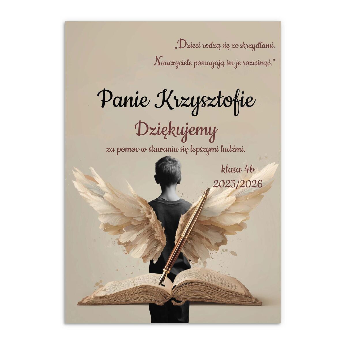 Personalizowany Prezent na Dzień Nauczyciela | Plakat w ramce dla wychowawcy od uczniów 82157 - zdjęcie 5