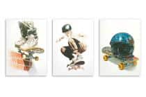 Młodzieżowe Plakaty Street Style- skateboarding | Akwarelowy Tryptyk na ścianę z motywem deskorolki 82198 - miniaturka 8