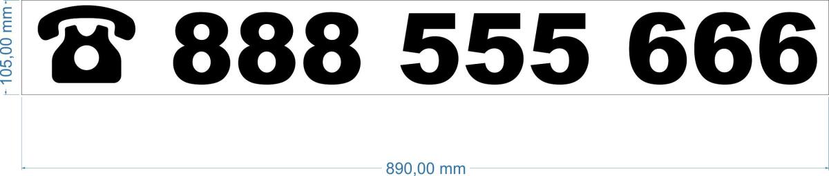Naklejka z numerem telefonu na baner 50x100cm | Biura Nieruchomości - zdjęcie 2