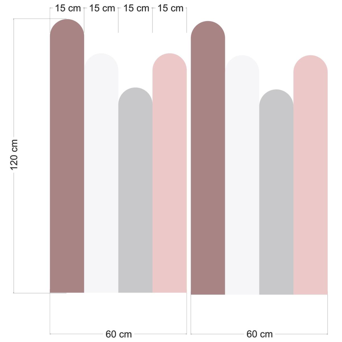 Różowa lamperia dziecięca – pastelowa dekoracja i ochrona ściany do pokoju dziewczynki, żłobka i przedszkola 66772 - zdjęcie 6