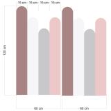 Różowa lamperia dziecięca – pastelowa dekoracja i ochrona ściany do pokoju dziewczynki, żłobka i przedszkola 66772 - miniaturka 6