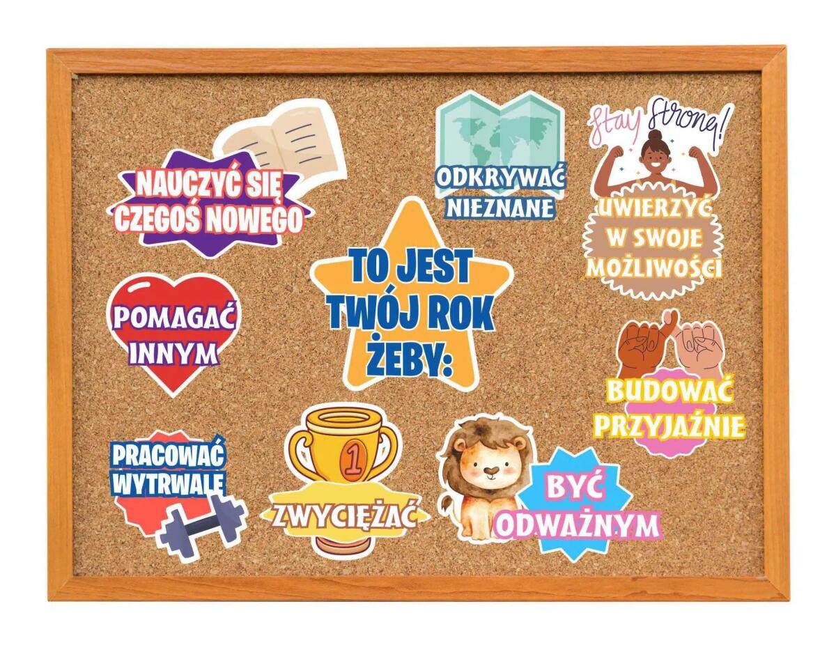 Naklejki motywacyjne dla dzieci- To jest twój rok żeby... | Dekoracje na gazetkę szkolną, do klasy, na drzwi 82187