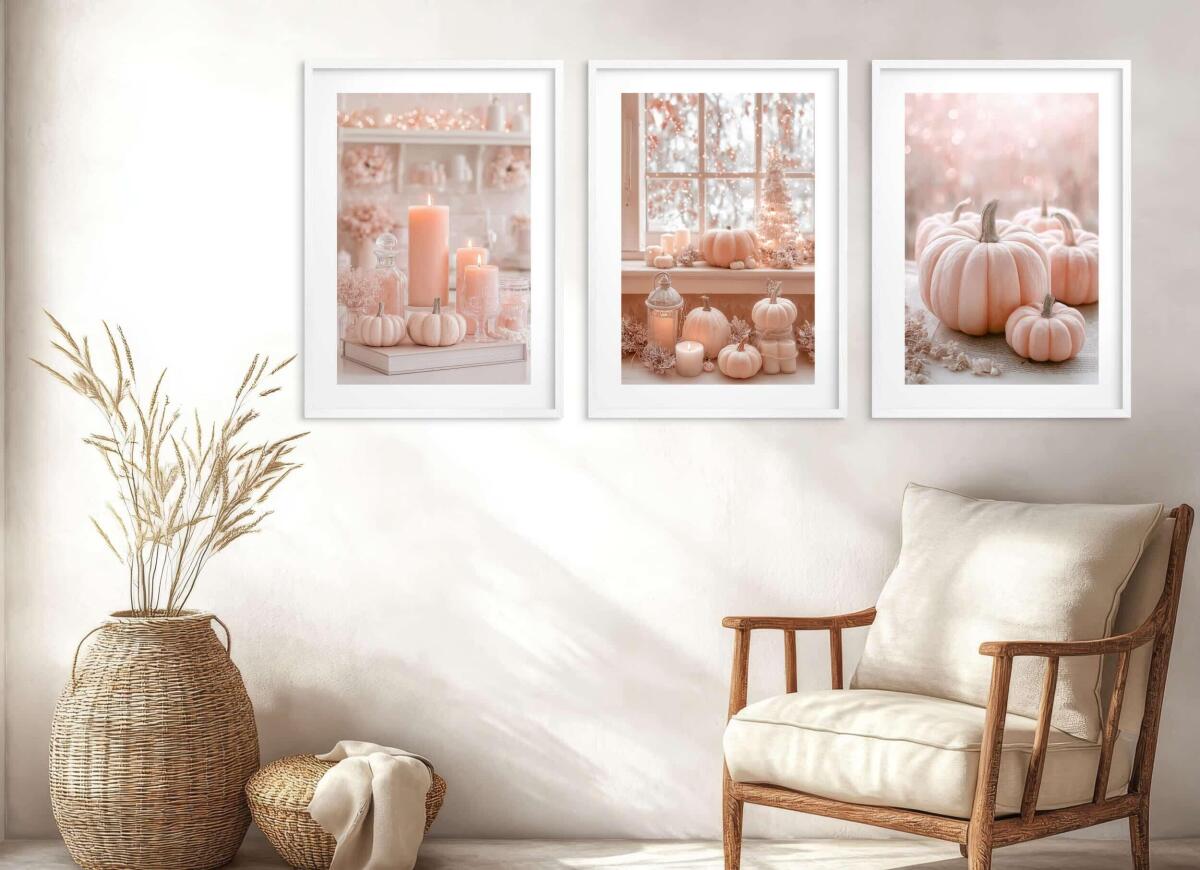 Plakaty Boho  | Zestaw Obrazów Nastrojowych z Motywem Roślinnym    | Beżowa Dekoracja do Salonu i Sypialni 82222 - zdjęcie 3