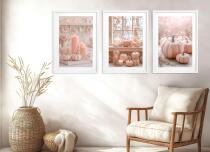 Plakaty Boho  | Zestaw Obrazów Nastrojowych z Motywem Roślinnym    | Beżowa Dekoracja do Salonu i Sypialni 82222 - miniaturka 3