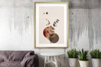 Plakat Line Art- Delikatne liście | Botaniczna abstrakcja w beżu | Minimalistyczny Obraz do salonu w stylu boho 82203 - miniaturka 5