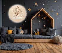 Drewniana Lampka LED Rakieta | Lampka z Imieniem dla Dziecka | Oświetlenie Nocne do Pokoju Malucha 82280 - miniaturka 2