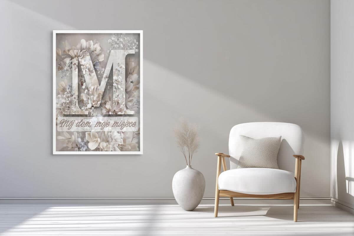 Dekoracyjny Plakat w Stylu Skandynawskim- Mój Dom Moje Miejsce 82290 - zdjęcie 3