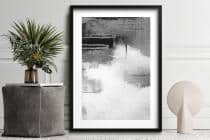 Plakat abstrakcyjny Refleksja w szarości – nowoczesna sztuka w czerni i bieli 61767 - miniaturka 3