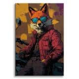 Nowoczesny Obraz na płótnie- Lis motocyklista | Grafika na ścianę w stylu Ubran Art dla nastolatka O94200 - miniaturka 1