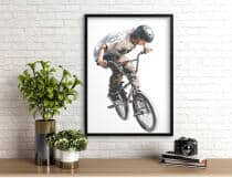 Nowoczesny Plakat Sportowy – Rower BMX w Akcji | Dekoracja do Pokoju chłopca, nastolatka 82196 - miniaturka 2