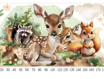 Naklejki na Ścianę dla Dzieci- Leśne Zwierzątka | Jelonek, Wiewiórka i Szop | Akwarelowe Obrazki do pokoju niemowlaka T42167 - miniaturka 7