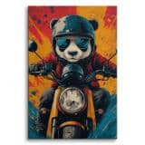 Obraz na ścianę- Panda na motocyklu | Nowoczesna dekoracja street art do salonu i pokoju nastolatka O94210 - miniaturka 1