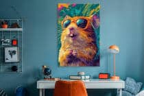 Obraz na płótnie z chomikiem w stylu graffiti | Kolorowa dekoracja do pokoju dziecka O94201 - miniaturka 4