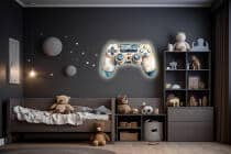 Lampka LED z imieniem dziecka- Kontroler, Pad do konsoli | Lampka Nocna do pokoju chłopca, nastolatka 82265 - miniaturka 4
