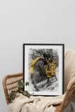 Plakat z Żółtym Rowerem- Akwarela w Stylu Retro 82309 - miniaturka 4