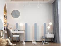 Pastelowe Pasy- Lamperia do pokoju chłopca, dziewczynki | Dekoracja ścienna w stylu skandynawskim 66770 - miniaturka 1