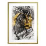 Plakat z Żółtym Rowerem- Akwarela w Stylu Retro 82309 - miniaturka 5