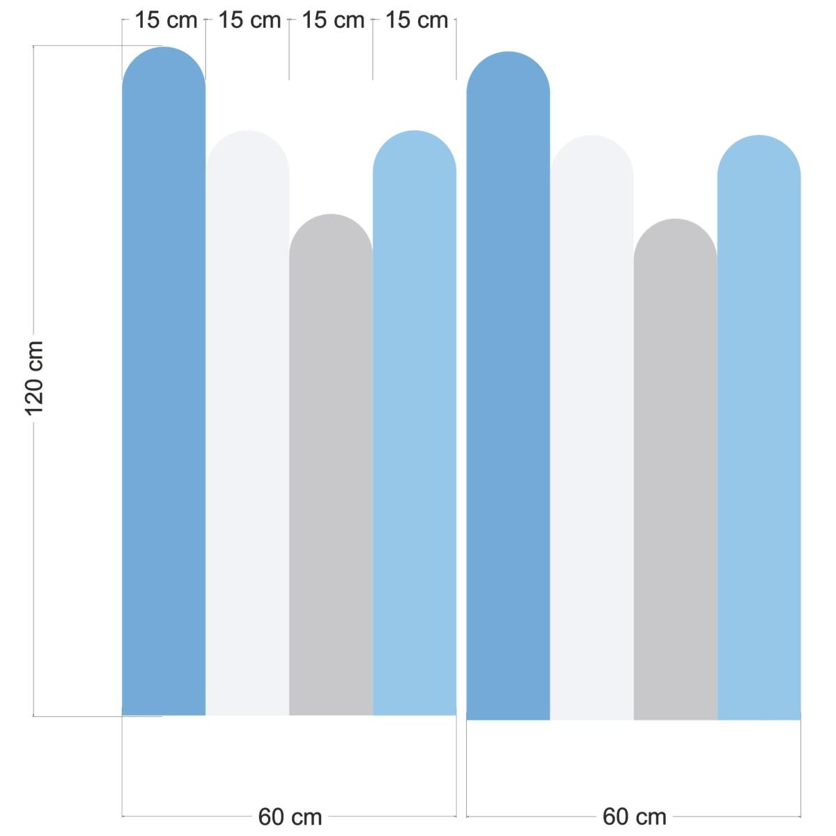 Naklejka na ścianę do pokoju chłopca- błękitne paski | Nowoczesna Lamperia, Tapeta dla dzieci 66771 - zdjęcie 6