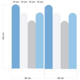Naklejka na ścianę do pokoju chłopca- błękitne paski | Nowoczesna Lamperia, Tapeta dla dzieci 66771 - miniaturka 6