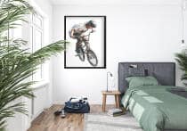 Nowoczesny Plakat Sportowy – Rower BMX w Akcji | Dekoracja do Pokoju chłopca, nastolatka 82196 - miniaturka 3