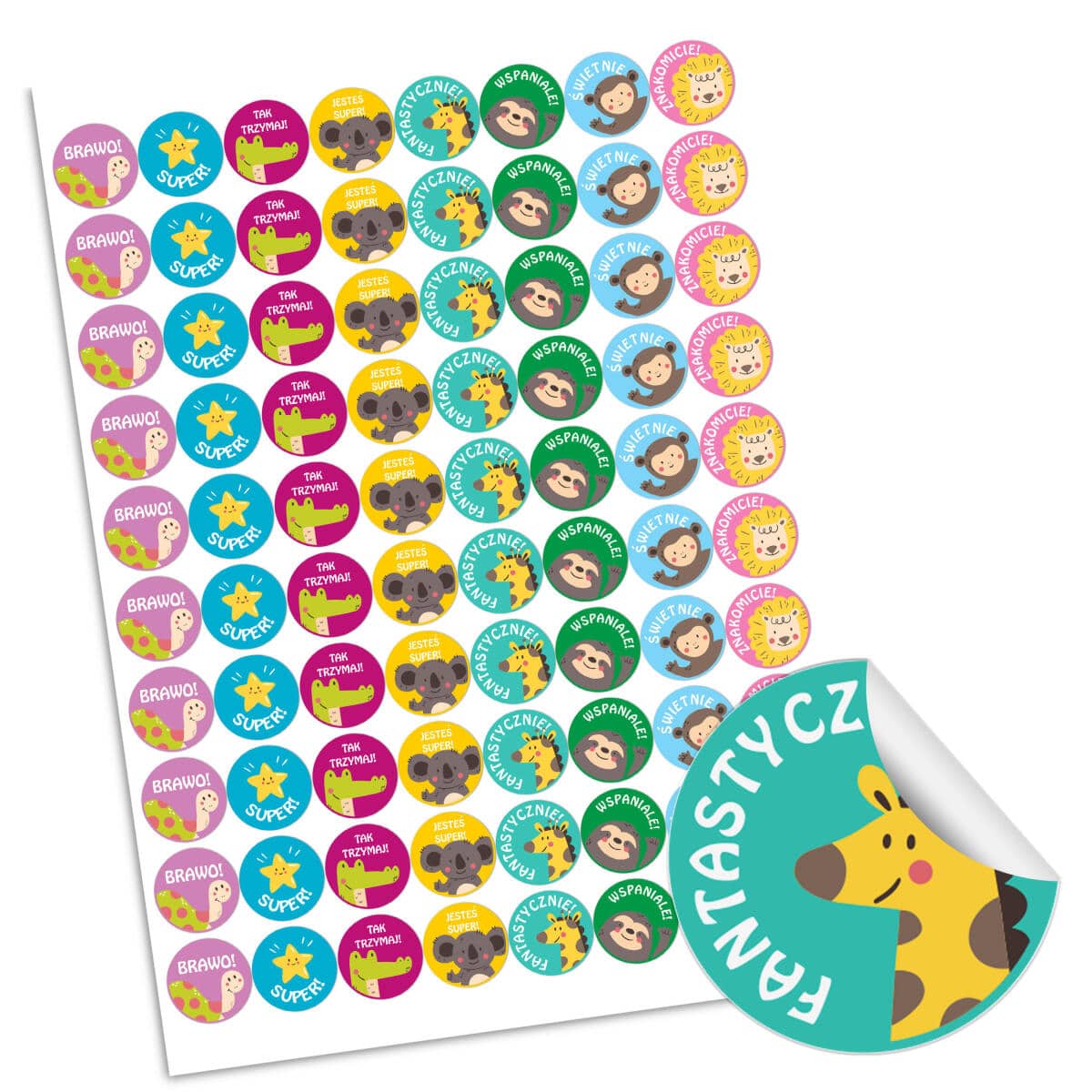 Naklejki motywacyjne, Nagrody dla dzieci za dobre zachowanie | Naklejki szkolne dla nauczycieli 66778 - zdjęcie 3