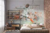 Fototapeta Młodzieżowa- Piłka Nożna w stylu akwareli | Sportowe Tapety do pokoju chłopca, nastolatka- Piłkarz 82238 - miniaturka 3