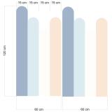 Pastelowe Pasy- Lamperia do pokoju chłopca, dziewczynki | Dekoracja ścienna w stylu skandynawskim 66770 - miniaturka 6