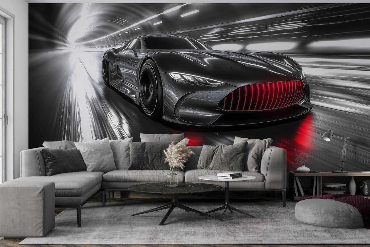 Nowoczesna Fototapeta 3D- Sportowy Samochód | Tapety na ścianę dla fana motoryzacji 94224 - zdjęcie 2