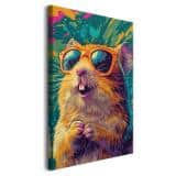 Obraz na płótnie z chomikiem w stylu graffiti | Kolorowa dekoracja do pokoju dziecka O94201 - miniaturka 2