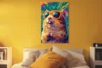 Obraz na płótnie z chomikiem w stylu graffiti | Kolorowa dekoracja do pokoju dziecka O94201 - miniaturka 3