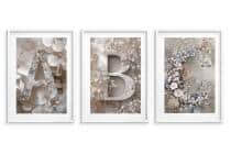 Plakaty z kwiatami dla dzieci- Litery A B C | Pastelowe Obrazki na ścianę do pokoju dziewczynki w stylu boho, skandynawskim 82291 - miniaturka 6