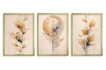 Beżowe Plakaty- Abstrakcyjne Liście, Rośliny | Obrazy na ścianę Akwarela | Elegancka Dekoracja do wnętrz Boho 94026 - miniaturka 7