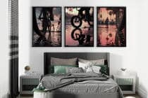 Plakaty Urban Style- Rowery BMX | Klimatyczny Zachód Słońca i Palmy | Dekoracja do pokoju nastolatka 82188 - miniaturka 2