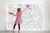 Kolorowanka dla dzieci XXL | Plansza z motywem Halloween- duchy, dynie, potworki 82183 - miniaturka 3